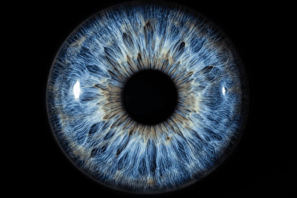 sapphire blue iris eye photo
